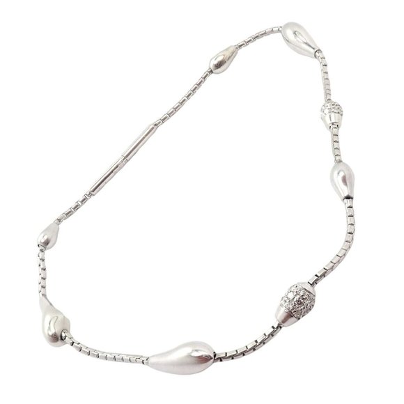 Rare Authentic H. Stern 18k White Gold Diamond Teardrop Bracelet - Picture 6 of 9
